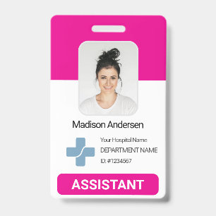 Badge Carte d'identité personnalisée de l'employé de l'h
