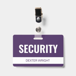 Badge Carte d'identité personnalisée de l'employé Violet