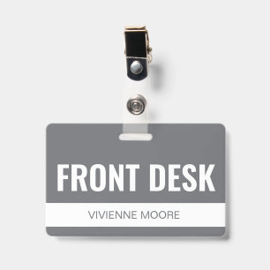 Badge Carte d'identité personnalisée d'employé de récept