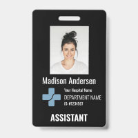 Carte d'identité personnalisée d'employé d'hôpital