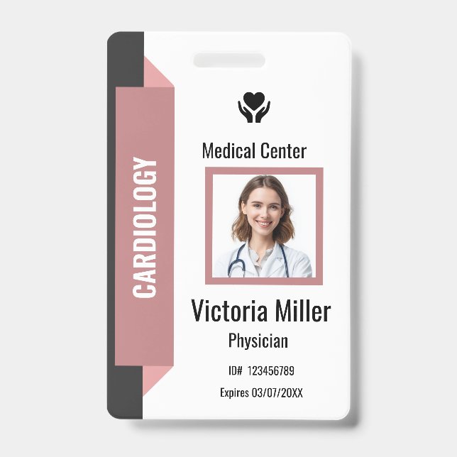 Badge Carte d'identité personnalisée d'employé d'hôpital (Avant)