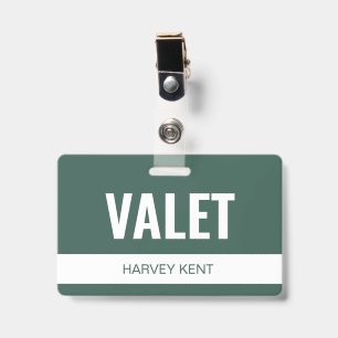 Badge Carte d'identité personnalisée en vert olive pour