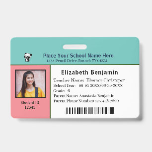 Badge Carte d'identité personnalisée Enfant Garçon Fille