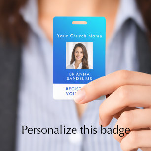 Badge Carte d'identité personnalisée moderne avec photo 