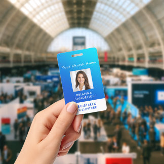 Badge Carte d'identité personnalisée moderne avec photo 