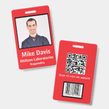 Carte d'identité personnalisée pour employé avec p