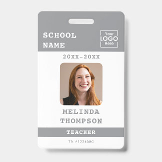 Badge Carte d'identité personnalisée pour enseignant ave