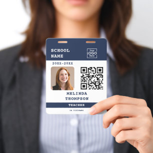 Badge Carte d'identité personnalisée pour enseignant ave