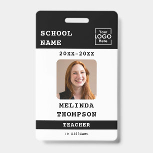Badge Carte d'identité personnalisée pour enseignant ave