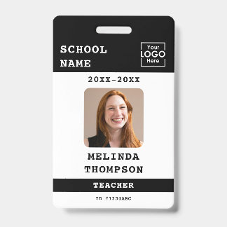 Badge Carte d'identité personnalisée pour enseignant ave