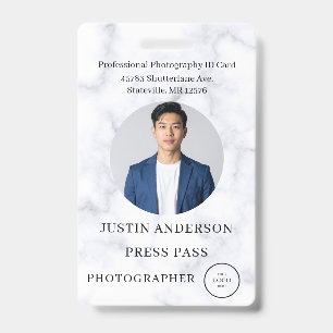 Badge Carte d'identité personnalisée pour journaliste ph