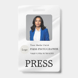 Badge Carte d'identité personnalisée pour journaliste ph