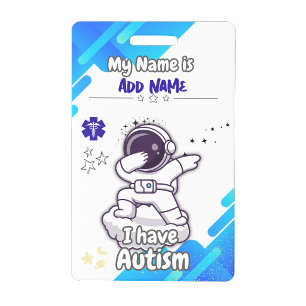 Badge Carte d'identité personnalisée pour l'autisme - Al