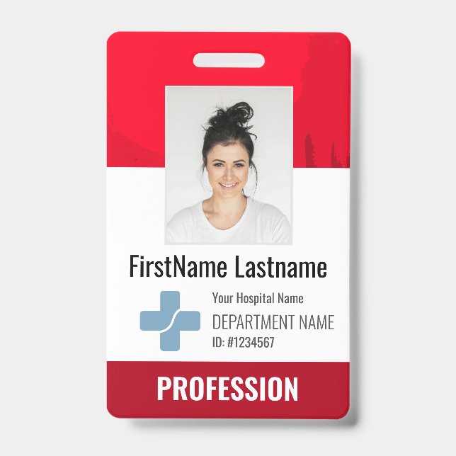 Badge Carte d'identité personnalisée pour médecin, infir (Avant)