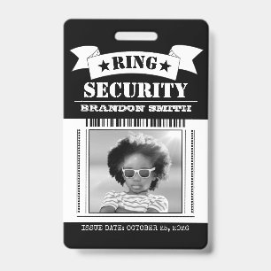 Badge Carte d'identité photo de l'agent de sécurité Ring