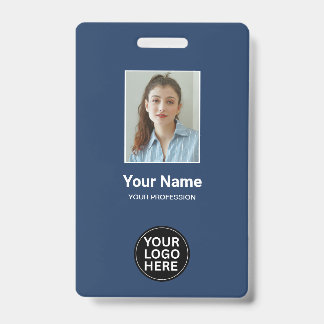 Badge Carte d'identité photo de l'employé de la Marine b