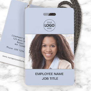 Badge Carte d'identité photo et logo télécharger employé