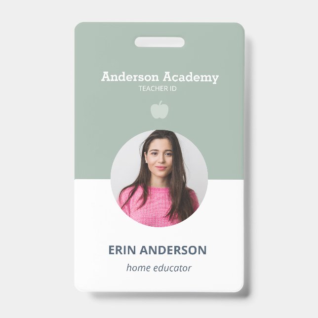 Badge Carte d'identité photo pour étudiant ou enseignant (Avant)