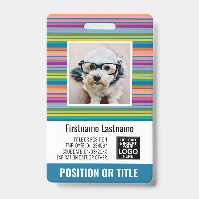 Badge Carte d'identité photographique de l'employé - ray (Avant)