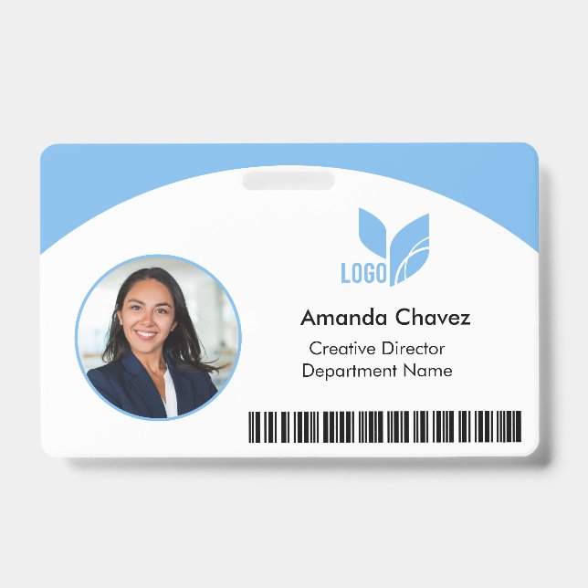 Badge Carte d'identité professionnelle avec code QR et p (Avant)