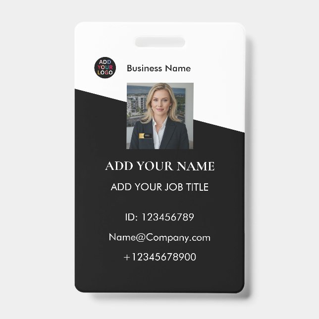 Badge Carte d'identité professionnelle avec logo de l'en (Avant)