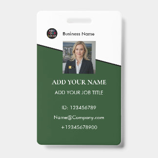 Badge Carte d'identité professionnelle avec logo de l'en