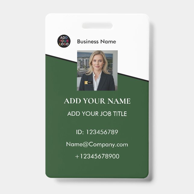 Badge Carte d'identité professionnelle avec logo de l'en (Avant)