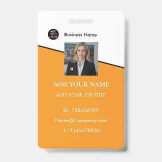 Badge Carte d'identité professionnelle avec logo de l'en
