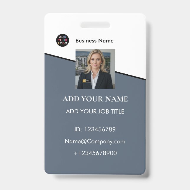 Badge Carte d'identité professionnelle avec logo de l'en (Avant)