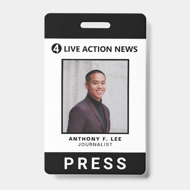 Badge Carte d'identité professionnelle avec logo noir si (Avant)
