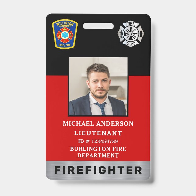 Badge Carte d'identité professionnelle avec logo personn (Avant)