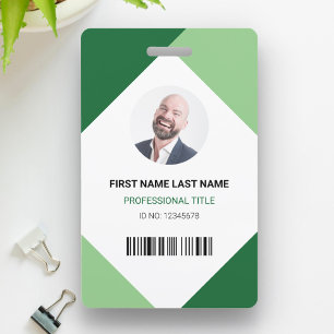 Badge Carte d'identité professionnelle avec nom et photo