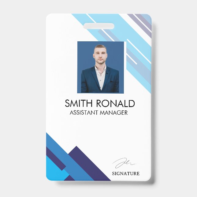 Badge Carte d'identité professionnelle avec photo – Badg (Avant)