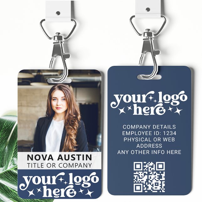 Badge Carte d'identité professionnelle avec photo de l'e (Créateur téléchargé)