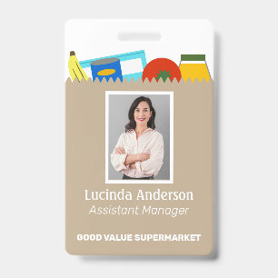 Badge Carte d'identité professionnelle avec photo pour e