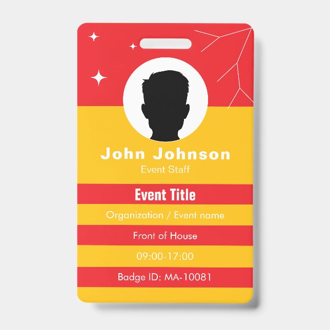 Badge Carte d'identité professionnelle avec photo pour l (Avant)