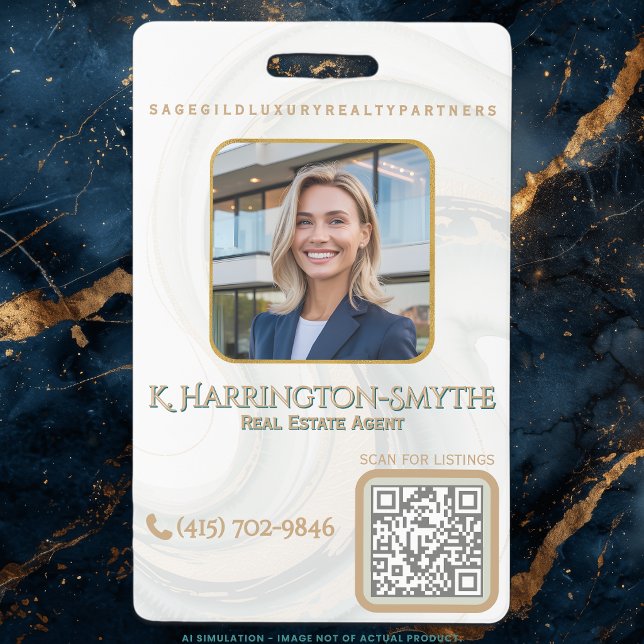 Badge Carte d'identité professionnelle avec QR code de l (Créateur téléchargé)