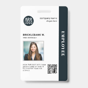 Badge Carte d'identité professionnelle avec QR code pour