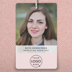 Badge Carte d'identité professionnelle   Blush Rose Girl