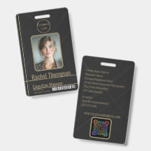 Carte d'identité professionnelle Charbon foncé