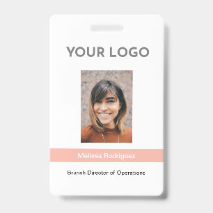Badge Carte d'identité professionnelle Corporate Coral
