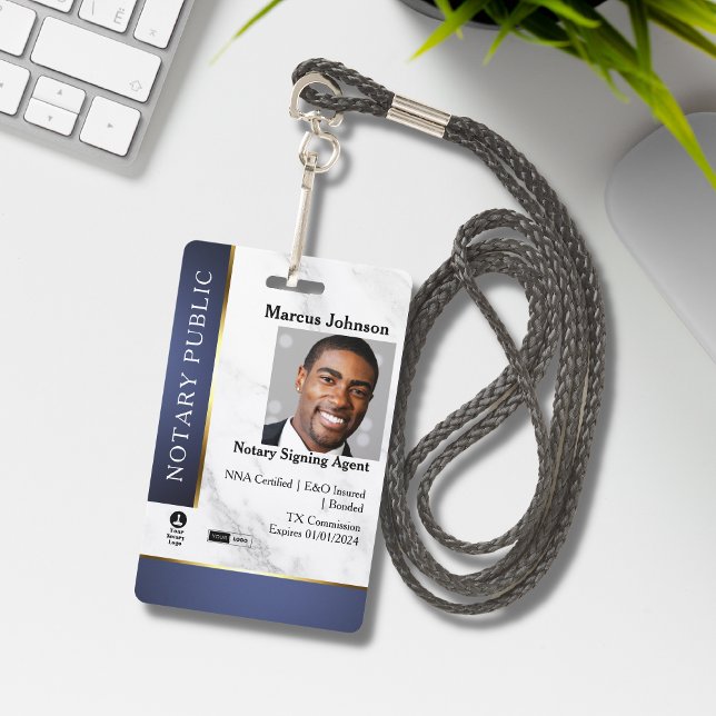 Badge Carte d'identité professionnelle de notaire public (Créateur téléchargé)