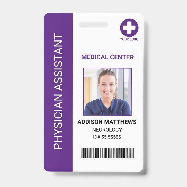 Badge Carte d'identité professionnelle d'hôpital - Médec (Avant)