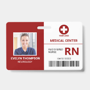 Badge Carte d'identité professionnelle d'un employé médi
