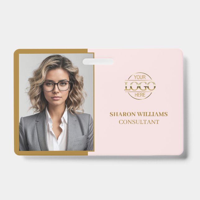 Badge Carte d'identité professionnelle élégante et minim (Avant)