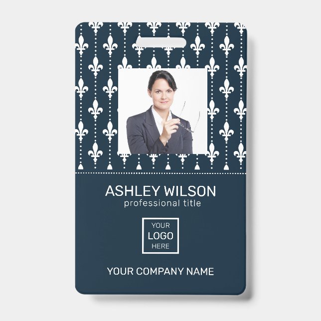 Badge Carte d'identité professionnelle en Damas français (Avant)