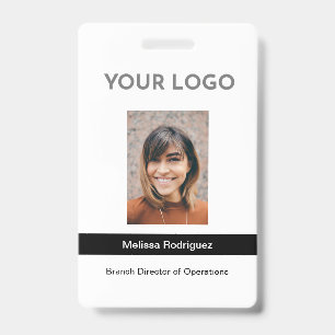 Badge Carte d'identité professionnelle en noir pour les