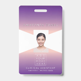 Badge Carte d'identité professionnelle en plastique pour