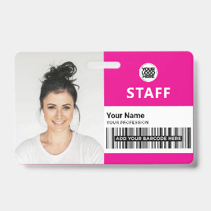Badge Carte d'identité professionnelle Fuchsia ID du per