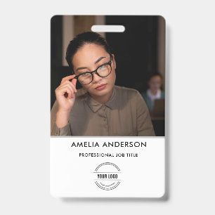 Badge Carte d'identité professionnelle Grand Photo mod
